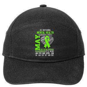 May Is Mental Health Awareness Month 7-Panel Snapback Hat