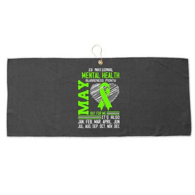 May Is Mental Health Awareness Month Large Microfiber Waffle Golf Towel