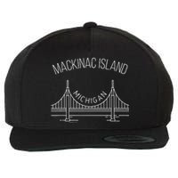 Mackinac Island Michigan With Bridge Weekend Travel Wool Snapback Cap