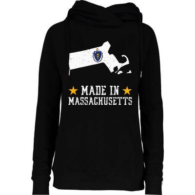 Made In Massachusetts Massachusetts Pride Us State Womens Funnel Neck Pullover Hood