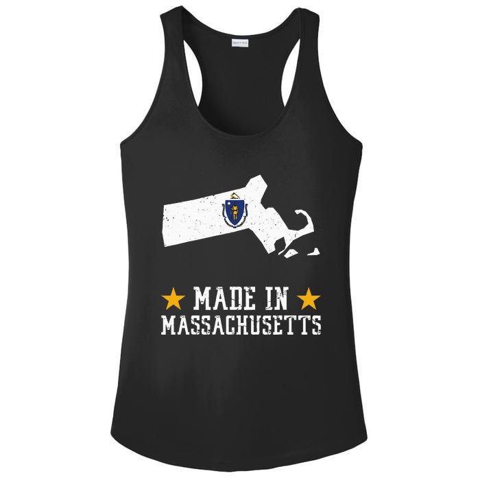 Made In Massachusetts Massachusetts Pride Us State Ladies PosiCharge Competitor Racerback Tank