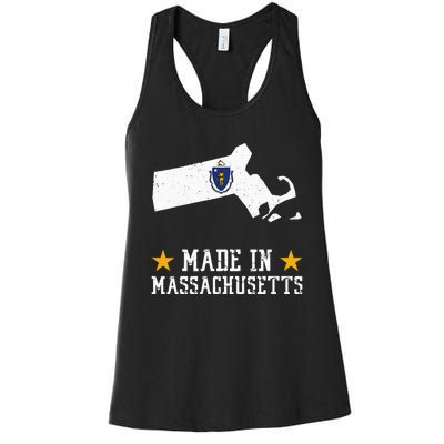 Made In Massachusetts Massachusetts Pride Us State Women's Racerback Tank