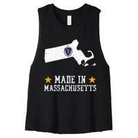 Made In Massachusetts Massachusetts Pride Us State Women's Racerback Cropped Tank