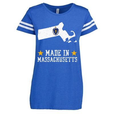 Made In Massachusetts Massachusetts Pride Us State Enza Ladies Jersey Football T-Shirt