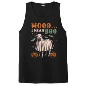 Moo I Mean Boo Funny Halloween Gift PosiCharge Competitor Tank