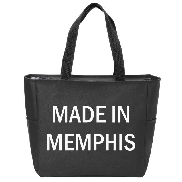Made In Memphis 901 Tigers Grizzlies Tennessee Graphic Zip Tote Bag