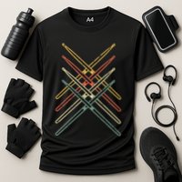 Musical Instrut Music Drummer Drumsticks Drums Gift Cooling Performance Crew T-Shirt