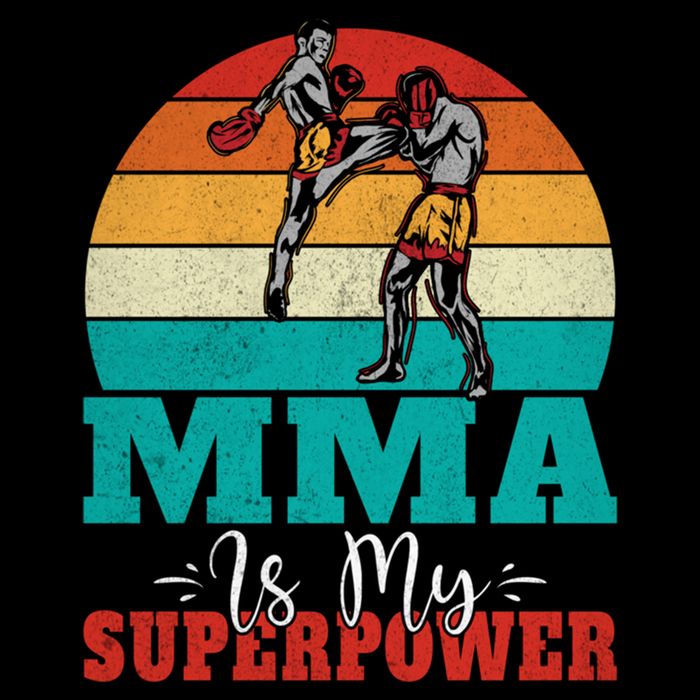 Mma Is My Superpower Mixed Martial Arts Gift Flat Bill Trucker Hat
