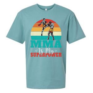 Mma Is My Superpower Mixed Martial Arts Gift Sueded Cloud Jersey T-Shirt