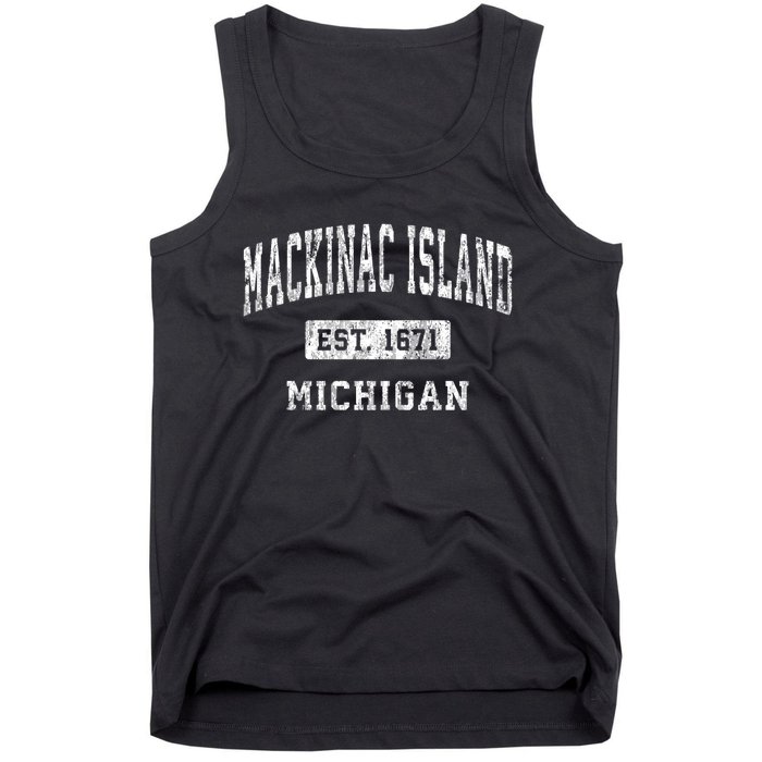 Mackinac Island Michigan Mi Vintage Established Sports Tank Top