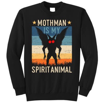 Mothman Is My Spirit Animal! Retro Mothman Quote Cryptid Sweatshirt