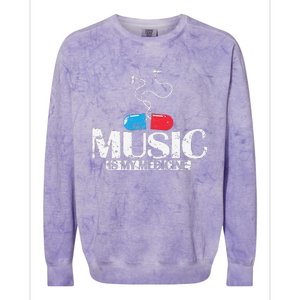 Music Is My Medicine Colorblast Crewneck Sweatshirt