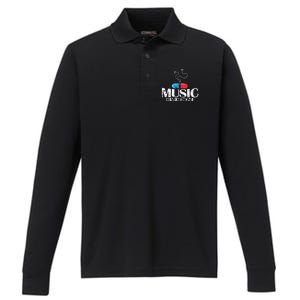 Music Is My Medicine Performance Long Sleeve Polo