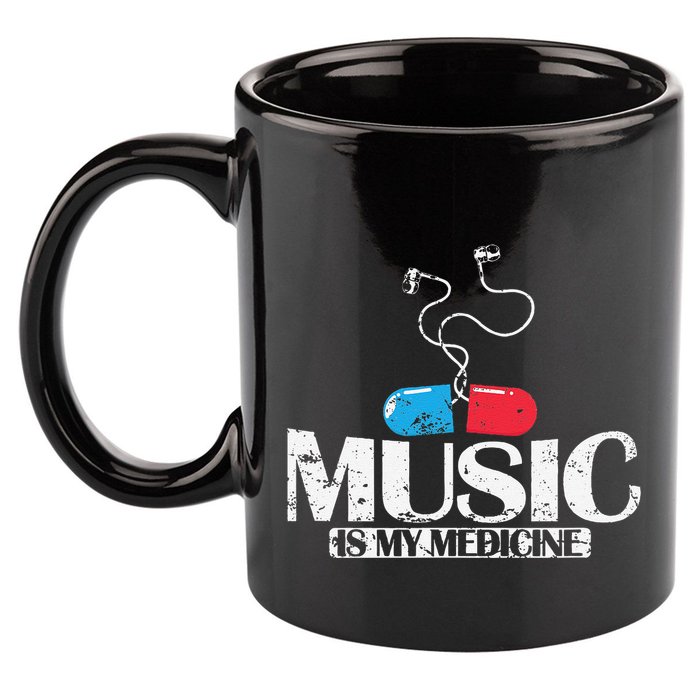 Music Is My Medicine 11oz C Handle Ceramic Mug