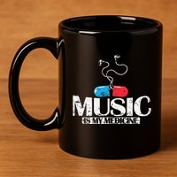 Music Is My Medicine 11oz C Handle Ceramic Mug