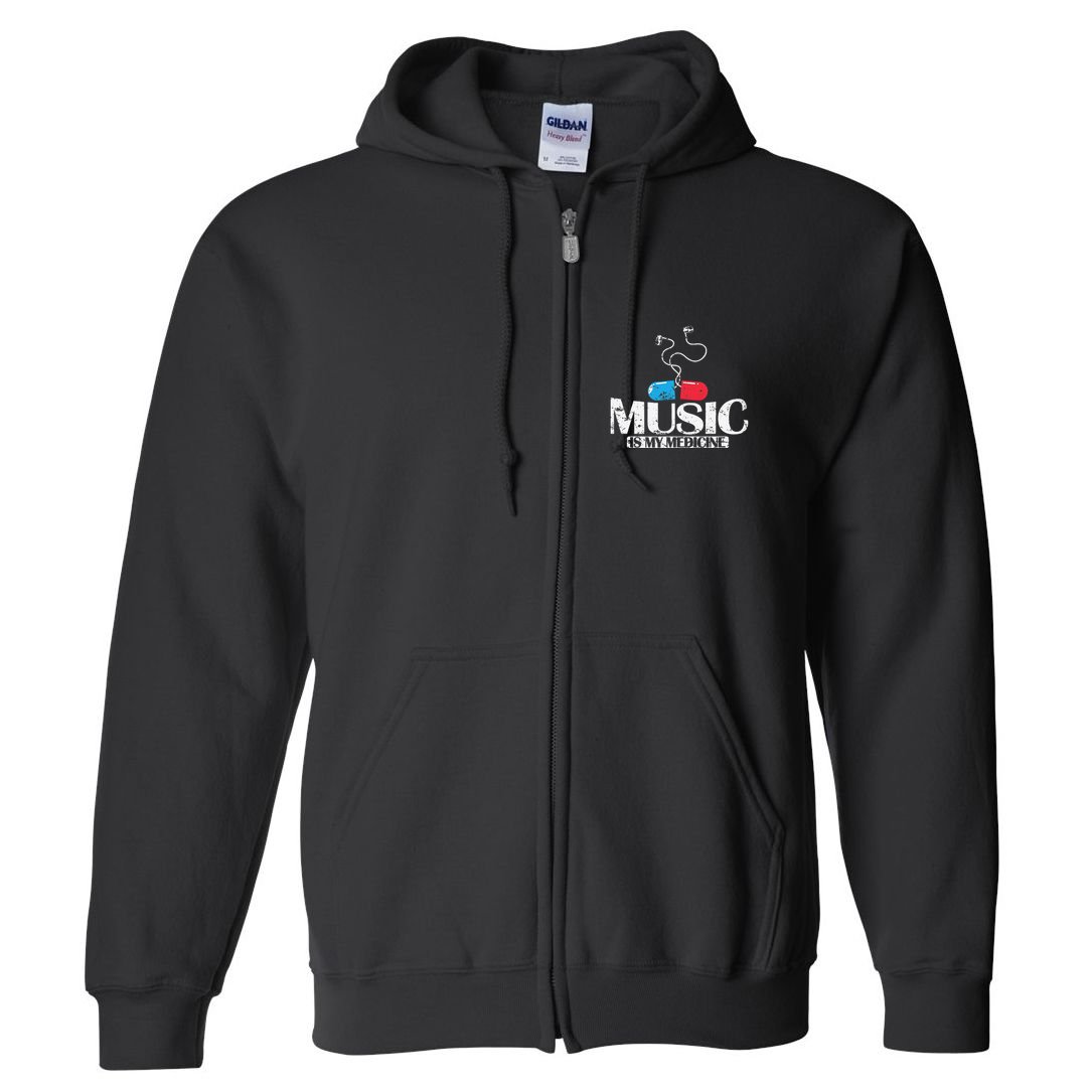 Music Is My Medicine Full Zip Hoodie