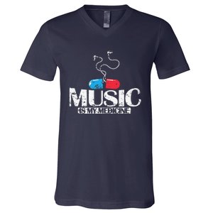 Music Is My Medicine V-Neck T-Shirt