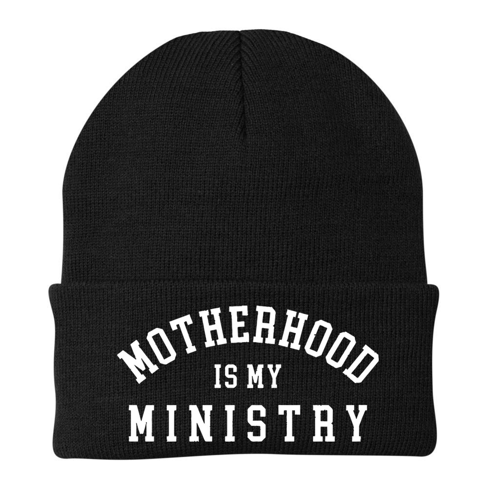 Motherhood Is My Ministry Christian Beanie