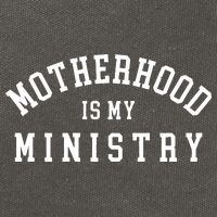 Motherhood Is My Ministry Christian Cotton Canvas Backpack