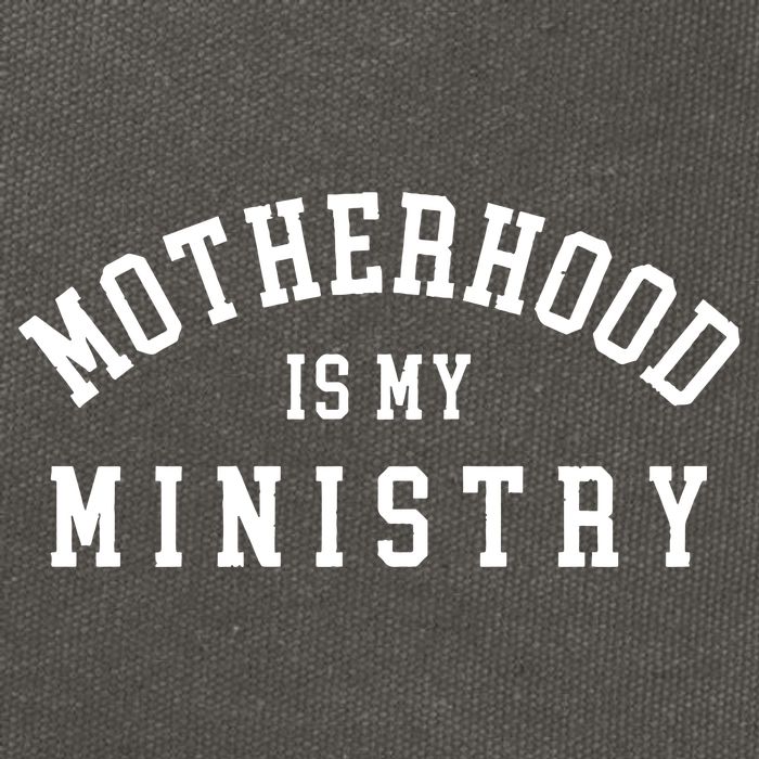 Motherhood Is My Ministry Christian Cotton Canvas Backpack