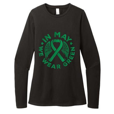 May is Mental Health Awareness Month In May We Wear Green Womens CVC Long Sleeve Shirt