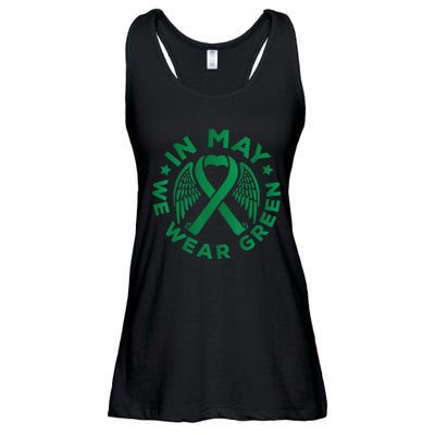 May is Mental Health Awareness Month In May We Wear Green Ladies Essential Flowy Tank