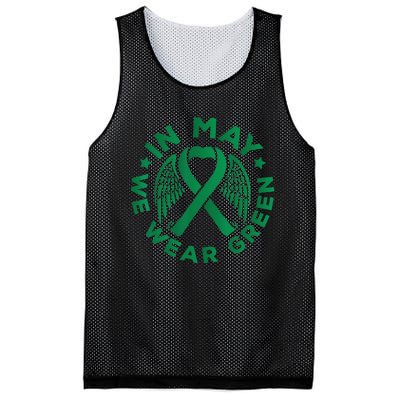 May is Mental Health Awareness Month In May We Wear Green Mesh Reversible Basketball Jersey Tank