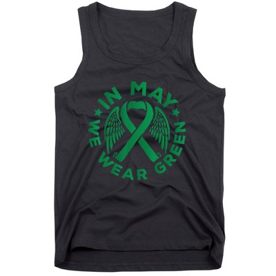 May is Mental Health Awareness Month In May We Wear Green Tank Top