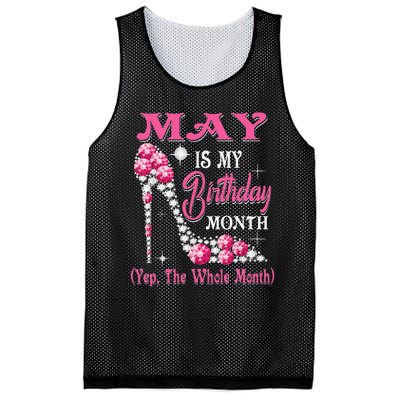 May Is My Birthday Month Shoes Queen Gifts Happy Birthday Mesh Reversible Basketball Jersey Tank