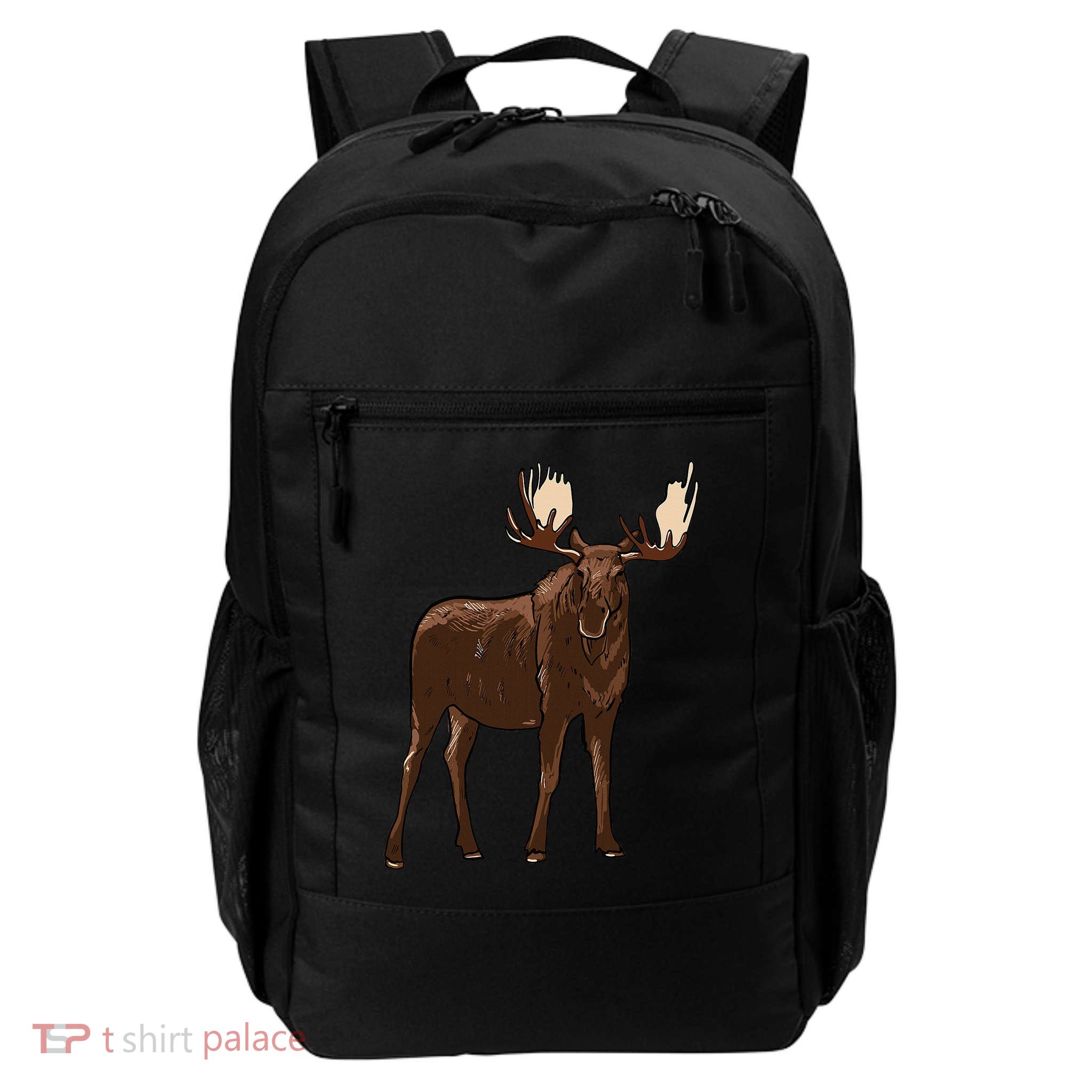 Moose Illustration Moose Lover Art Daily Commute Backpack