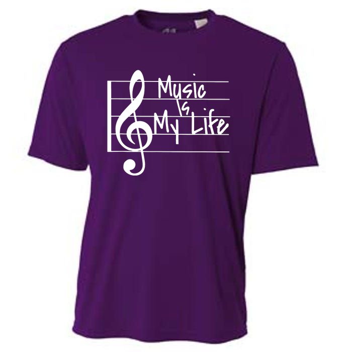 Music Is My Life Musical Note Cooling Performance Crew T-Shirt