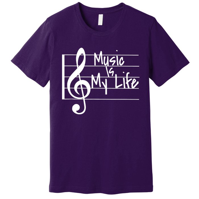 Music Is My Life Musical Note Premium T-Shirt