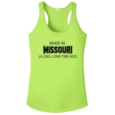 Made In Missouri A Long Long Time Ago Ladies PosiCharge Competitor Racerback Tank