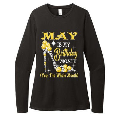 May Is My Birthday Month Yep The Whole Month shoes Gifts Womens CVC Long Sleeve Shirt