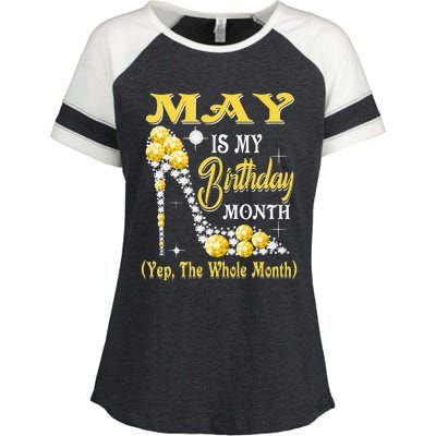 May Is My Birthday Month Yep The Whole Month shoes Gifts Enza Ladies Jersey Colorblock Tee