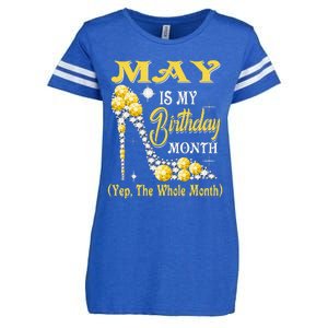 May Is My Birthday Month Yep The Whole Month shoes Gifts Enza Ladies Jersey Football T-Shirt