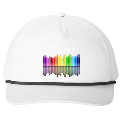 Music Is My Therapy Equalizer DJ Musical Quotes Gift Snapback Five-Panel Rope Hat