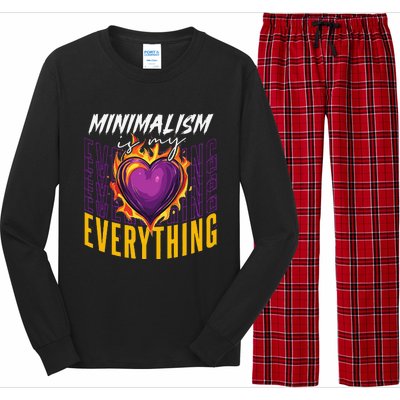 Minimalism Is My Everything Simplistic Peaceful Zen Long Sleeve Pajama Set