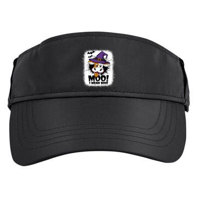 Moo I Mean Boo Funny Ghost Cows Halloween Highland Cow Gift Adult Drive Performance Visor