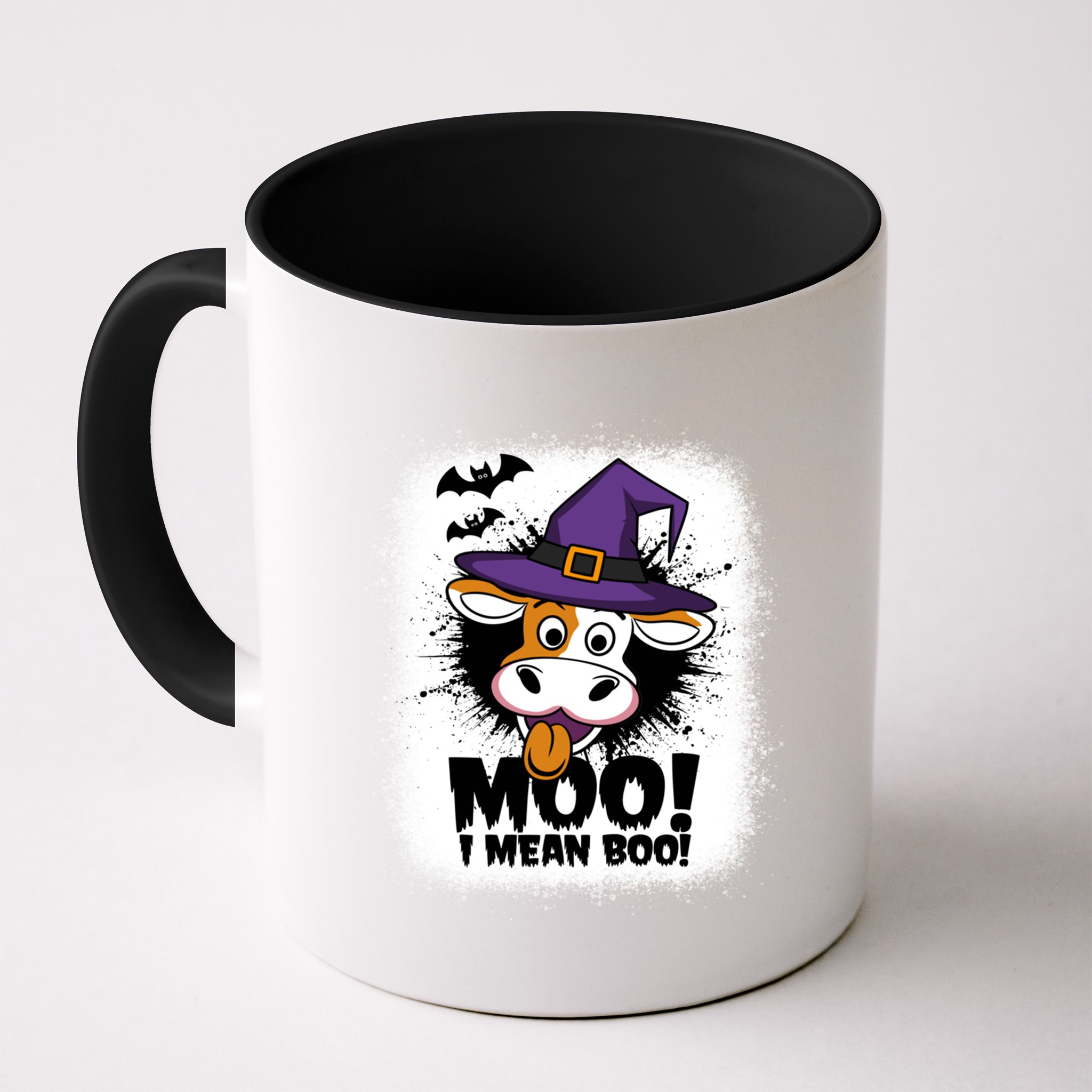 Moo I Mean Boo Funny Ghost Cows Halloween Highland Cow Gift Mug