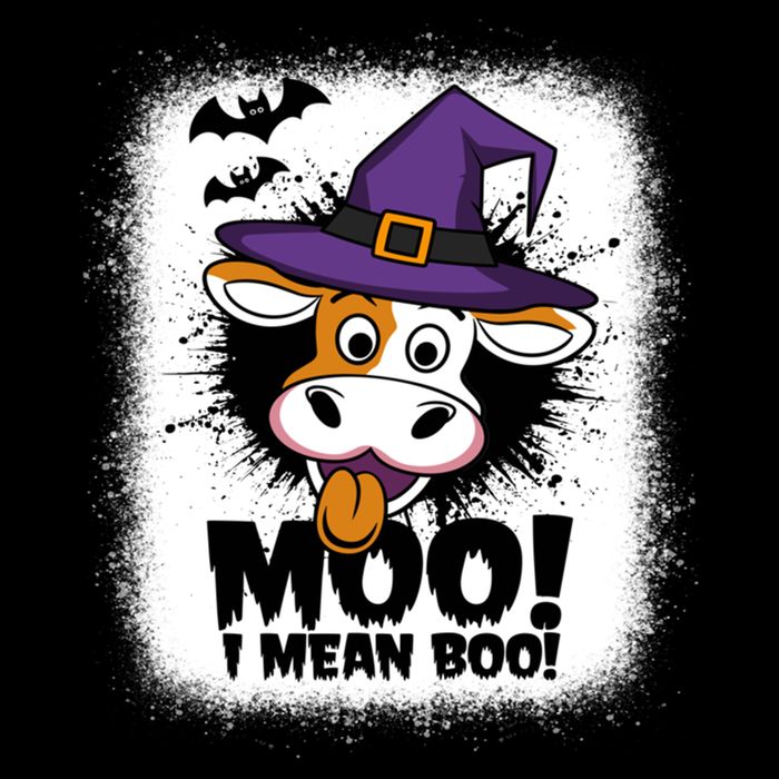 Moo I Mean Boo Funny Ghost Cows Halloween Highland Cow Gift Cooling Performance Long Sleeve Crew