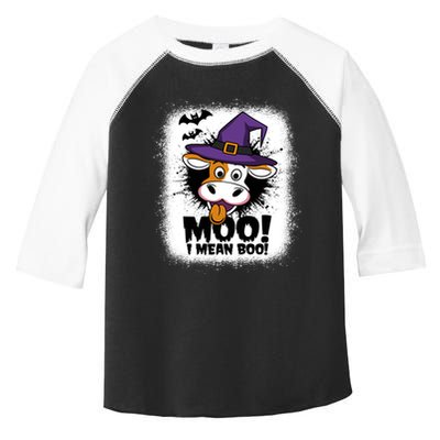 Moo I Mean Boo Funny Ghost Cows Halloween Highland Cow Gift Toddler Fine Jersey T-Shirt