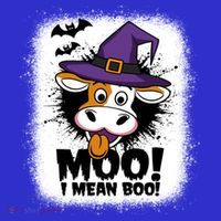 Moo I Mean Boo Funny Ghost Cows Halloween Highland Cow Gift Baby Bodysuit