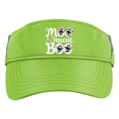 Moo I Mean Boo Spooky Cow Halloween Western Cow Lover Ghost Funny Gift Adult Drive Performance Visor