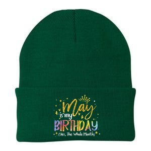 May Is My Birthday Yes The Whole Month Birthday Tie Dye Knit Cap Winter Beanie