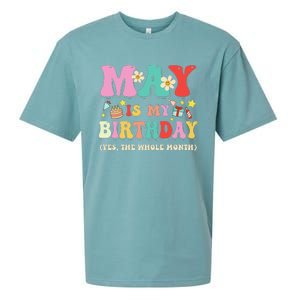 May Is My Birthday Yes The Whole Month Birthday Sueded Cloud Jersey T-Shirt