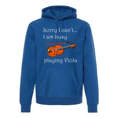 Music Instrut Musician Violist Playing Viola Funny Gift Premium Hoodie