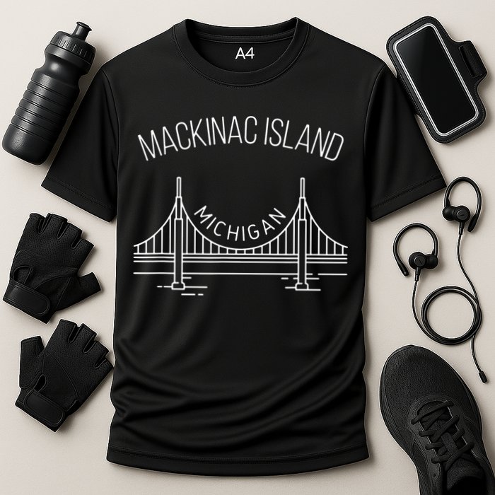 Mackinac Island Michigan Cooling Performance Crew T-Shirt