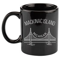 Mackinac Island Michigan 11oz C Handle Ceramic Mug