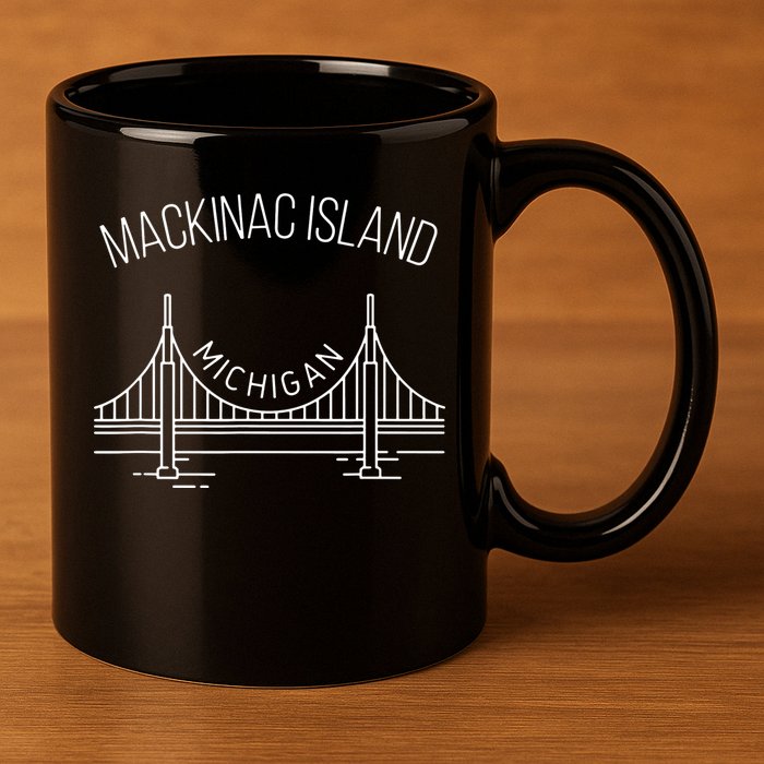 Mackinac Island Michigan 11oz C Handle Ceramic Mug
